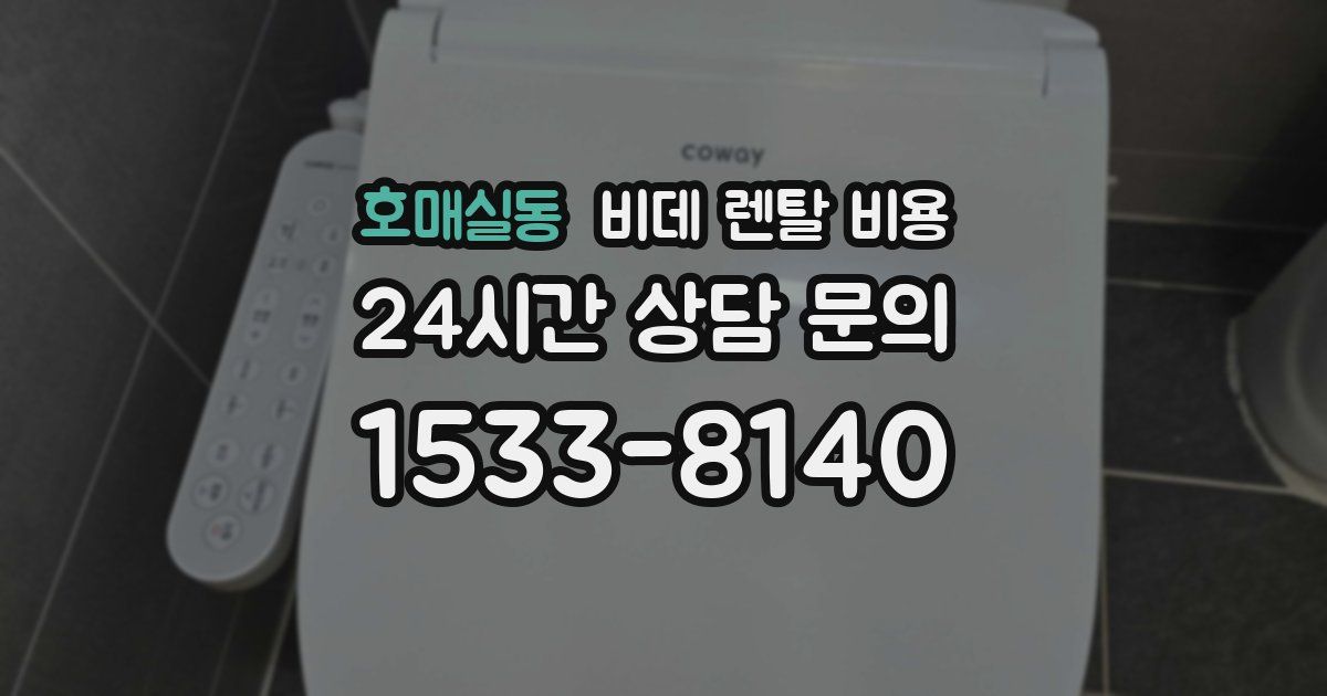 호매실동 비데 렌탈 비용