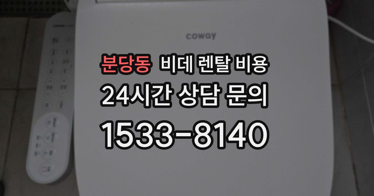 분당동 비데 렌탈 비용