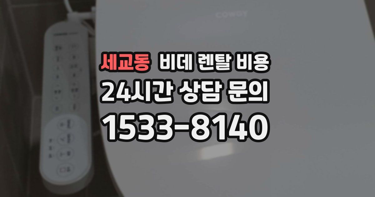 세교동 비데 렌탈 비용