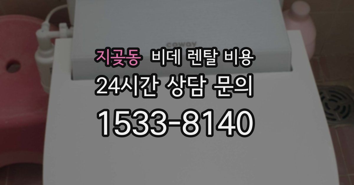 지곶동 비데 렌탈 비용