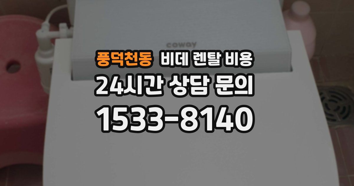 풍덕천동 비데 렌탈 비용