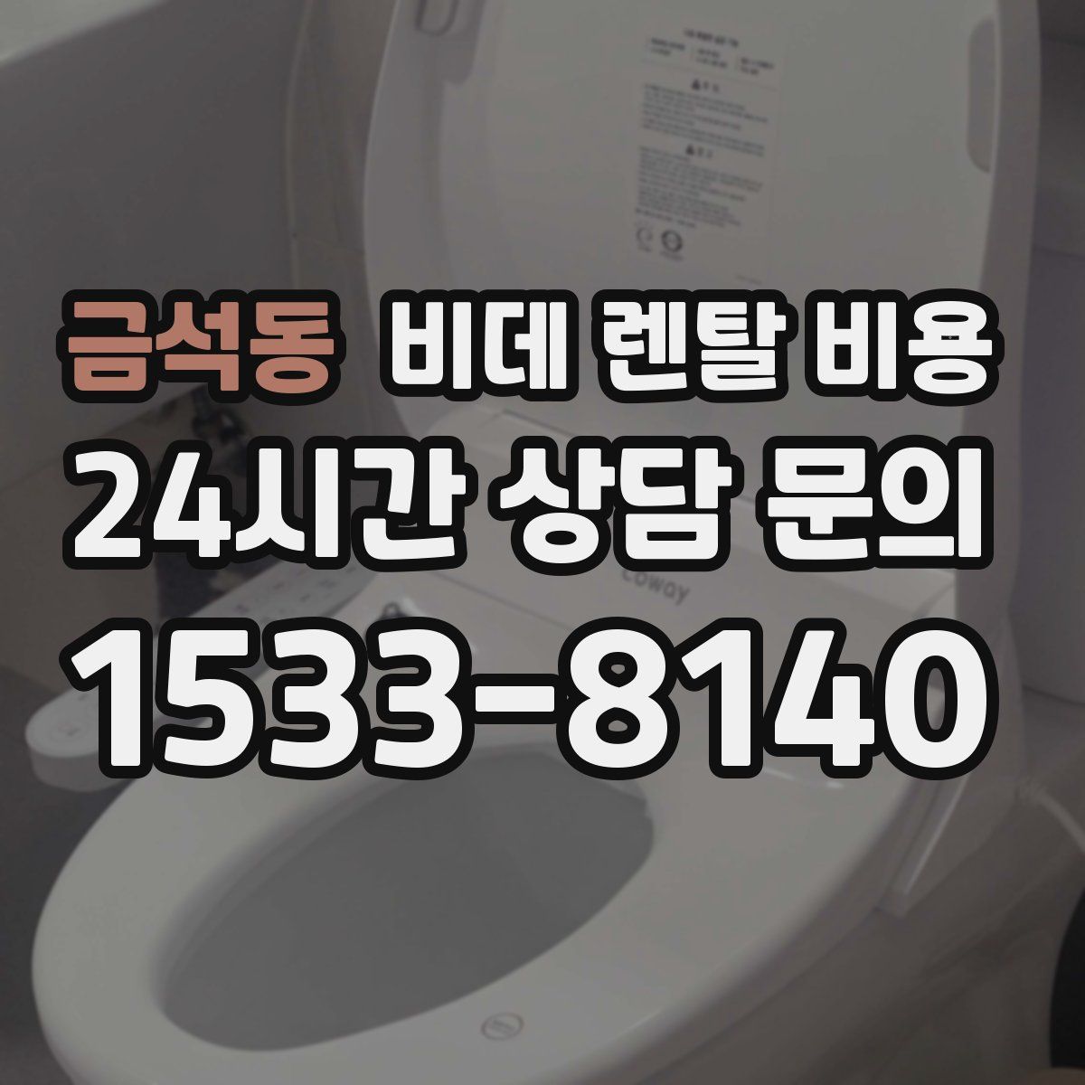 금석동 비데 렌탈 비용