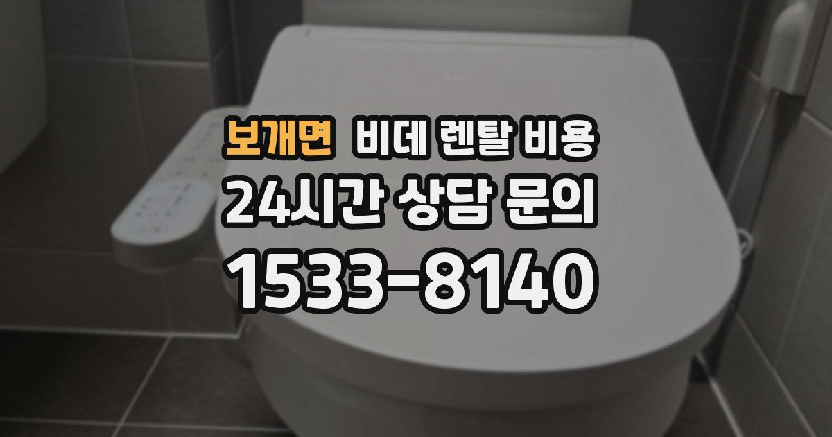 보개면 비데 렌탈 비용