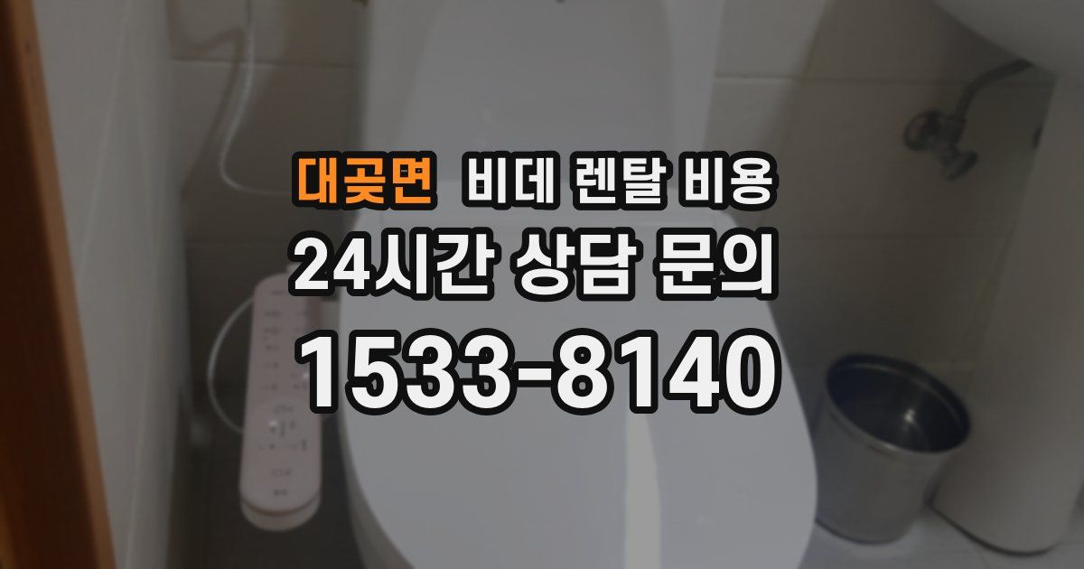 대곶면 비데 렌탈 비용