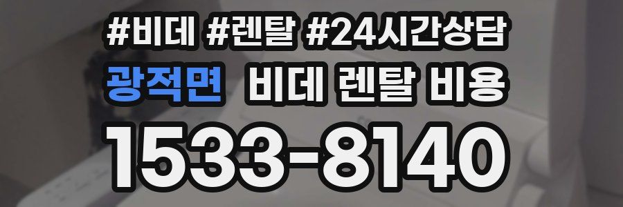 광적면 비데 렌탈 비용