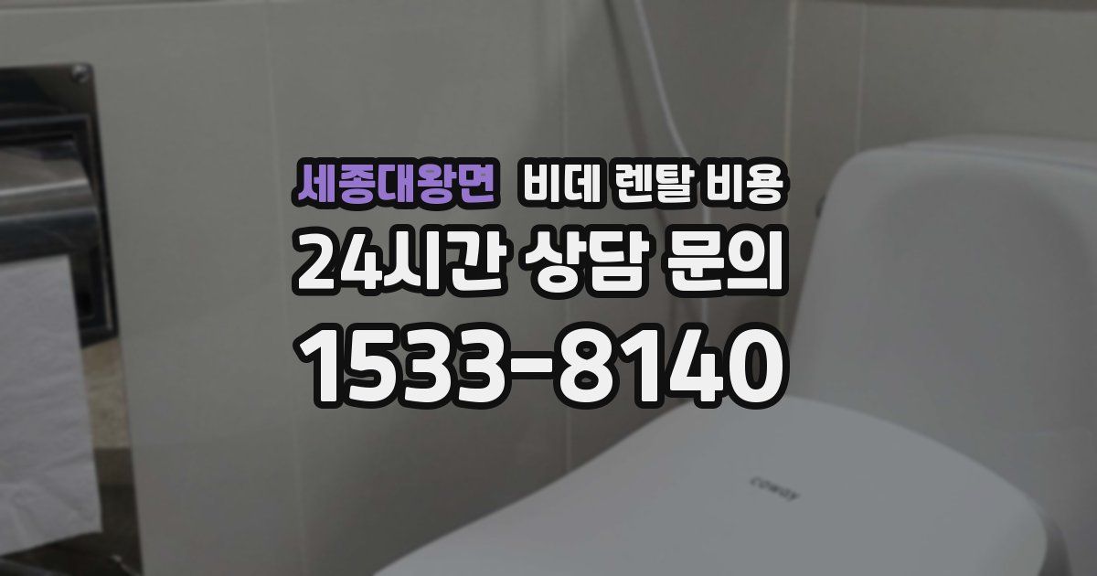 세종대왕면 비데 렌탈 비용