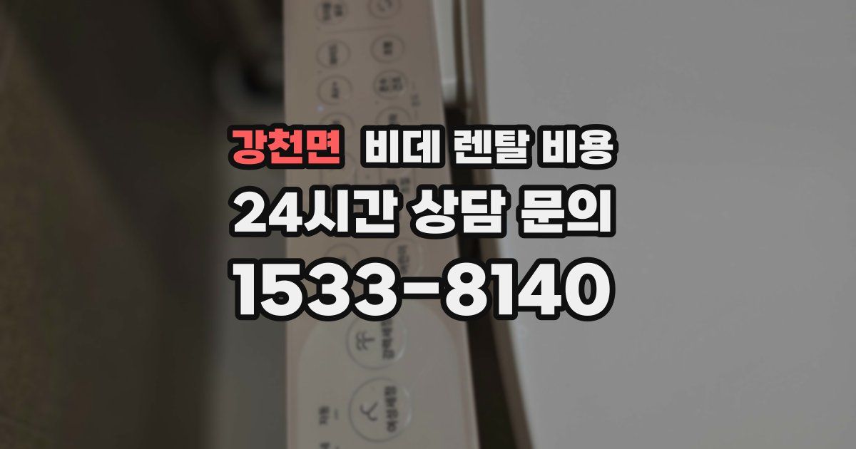 강천면 비데 렌탈 비용