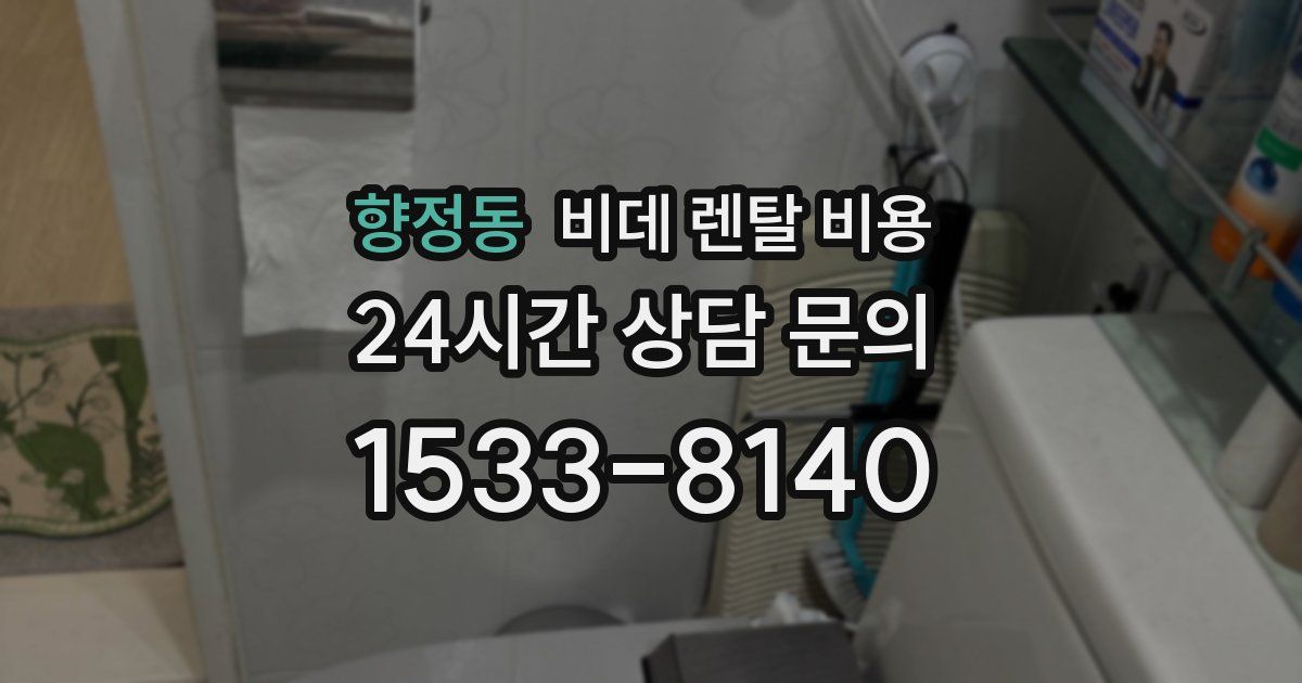 향정동 비데 렌탈 비용
