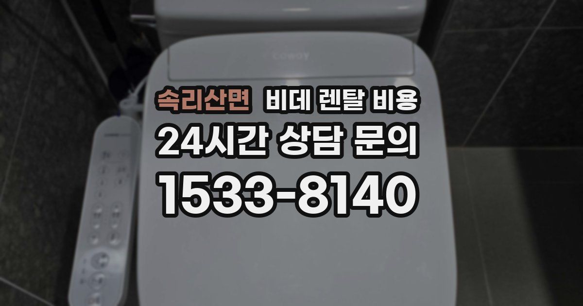 속리산면 비데 렌탈 비용