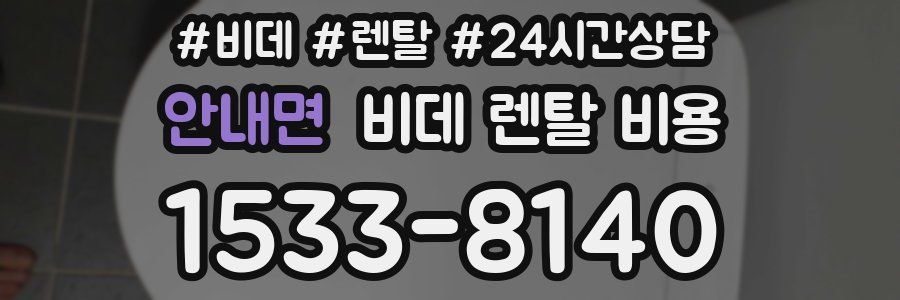 안내면 비데 렌탈 비용