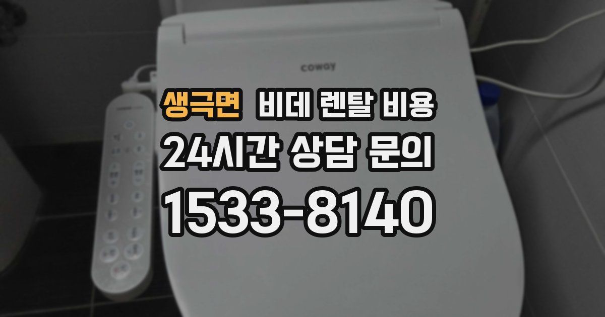 생극면 비데 렌탈 비용