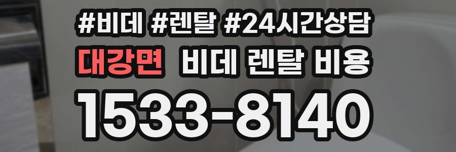 대강면 비데 렌탈 비용