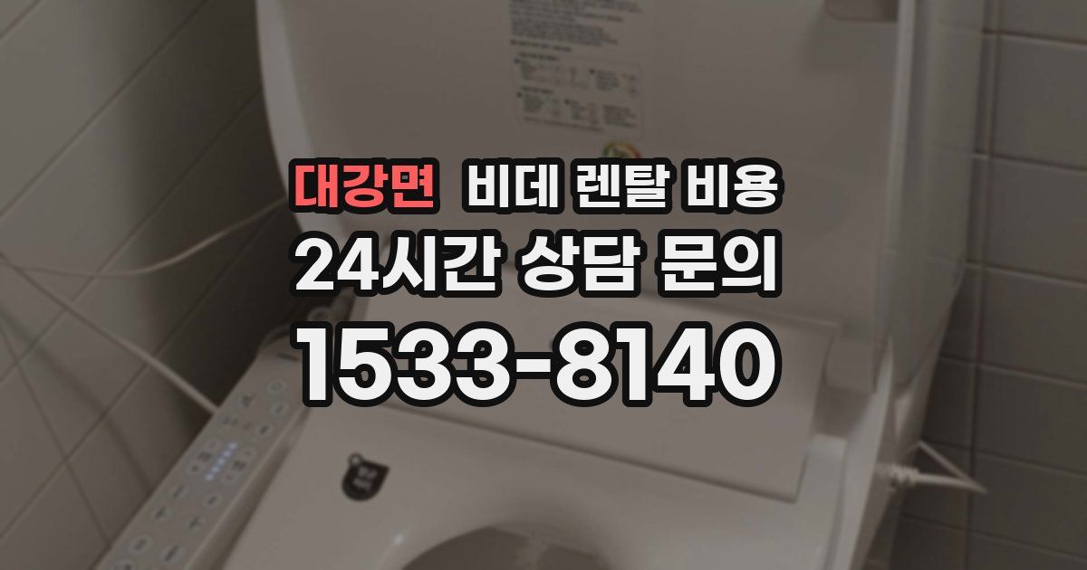 대강면 비데 렌탈 비용