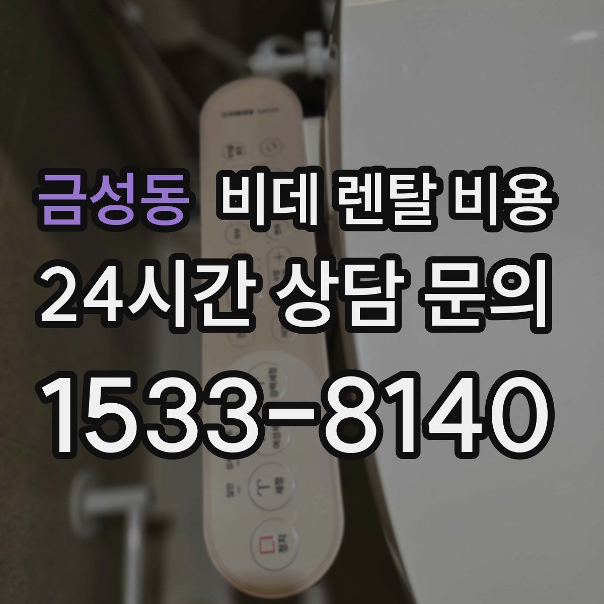 금성동 비데 렌탈 비용
