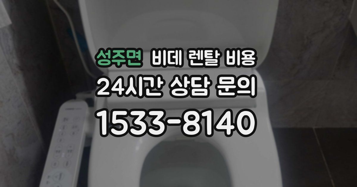성주면 비데 렌탈 비용