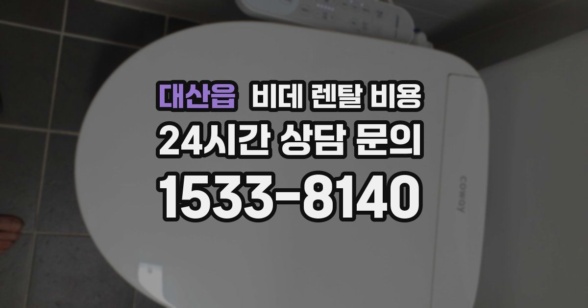 대산읍 비데 렌탈 비용