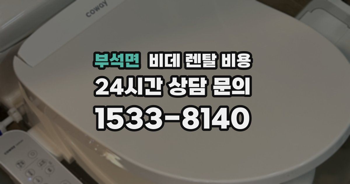 부석면 비데 렌탈 비용