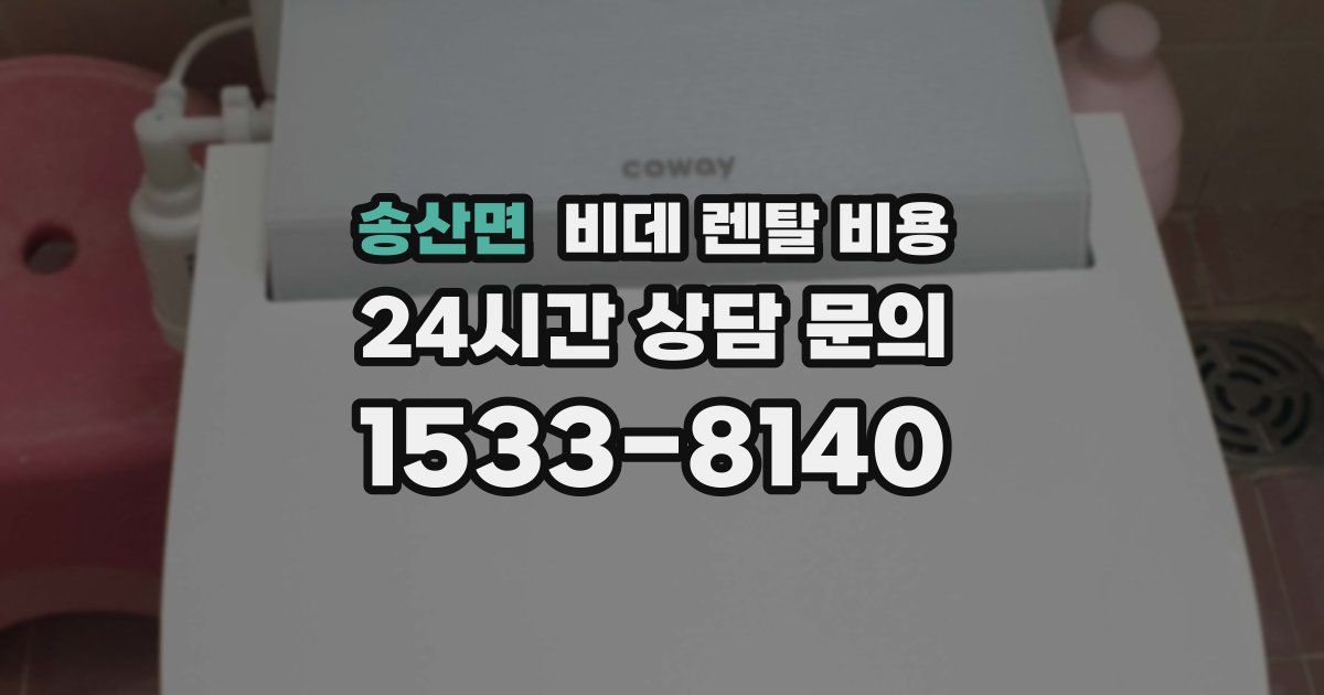송산면 비데 렌탈 비용