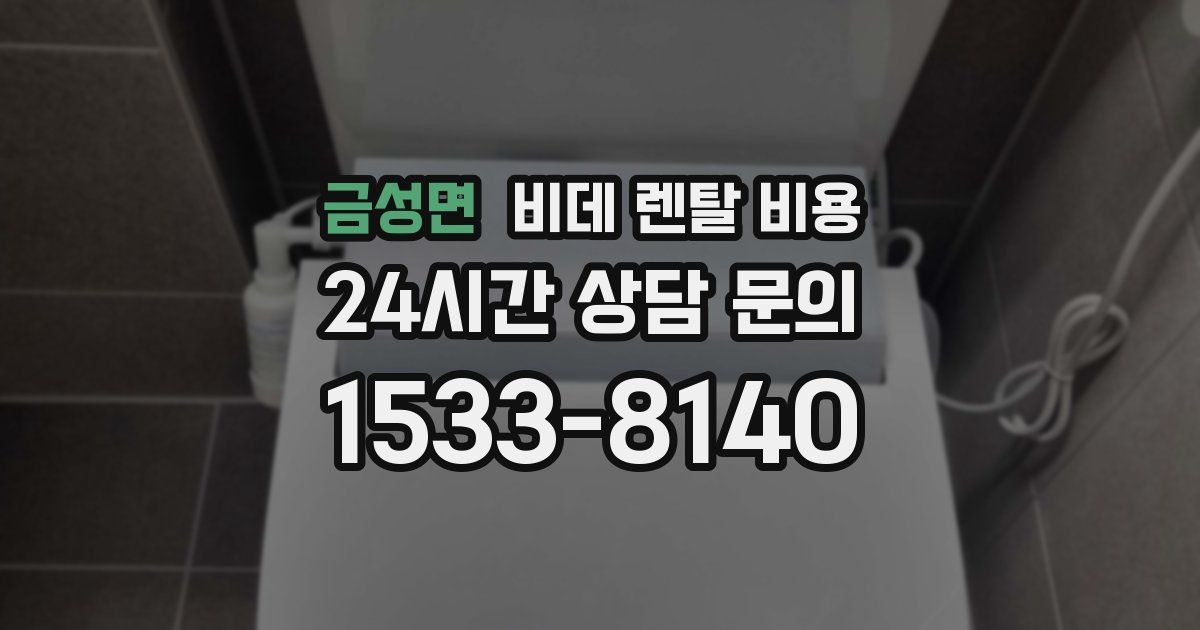금성면 비데 렌탈 비용