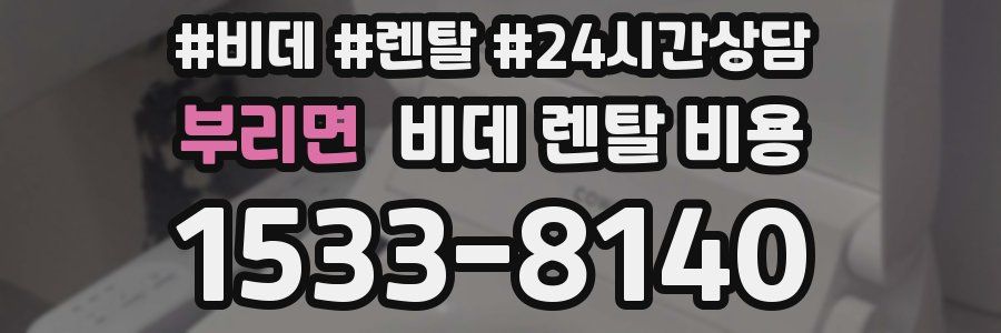 부리면 비데 렌탈 비용