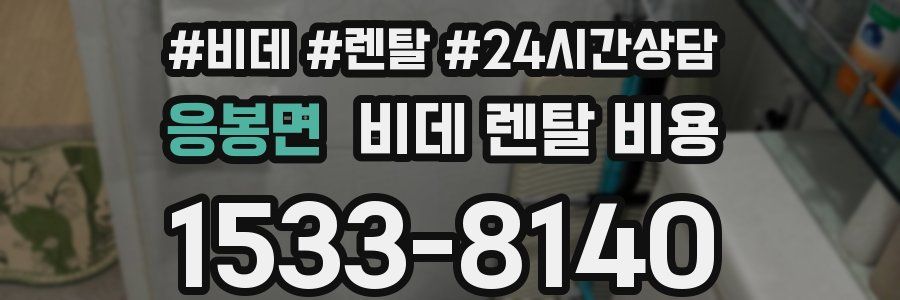 응봉면 비데 렌탈 비용