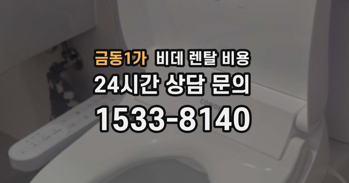 금동1가 비데 렌탈 비용