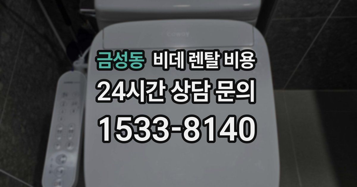 금성동 비데 렌탈 비용