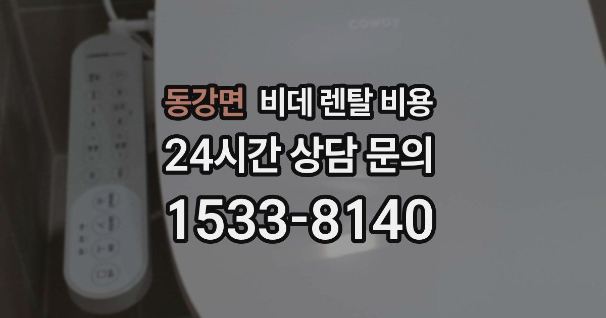 동강면 비데 렌탈 비용