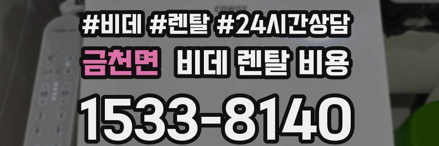 금천면 비데 렌탈 비용