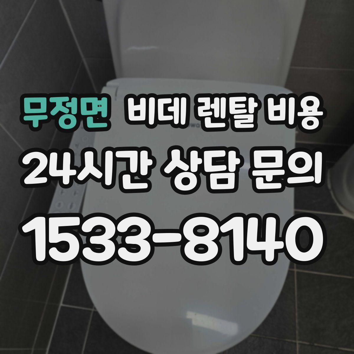 무정면 비데 렌탈 비용