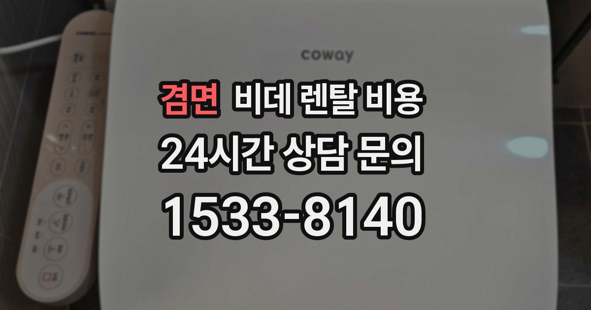 겸면 비데 렌탈 비용