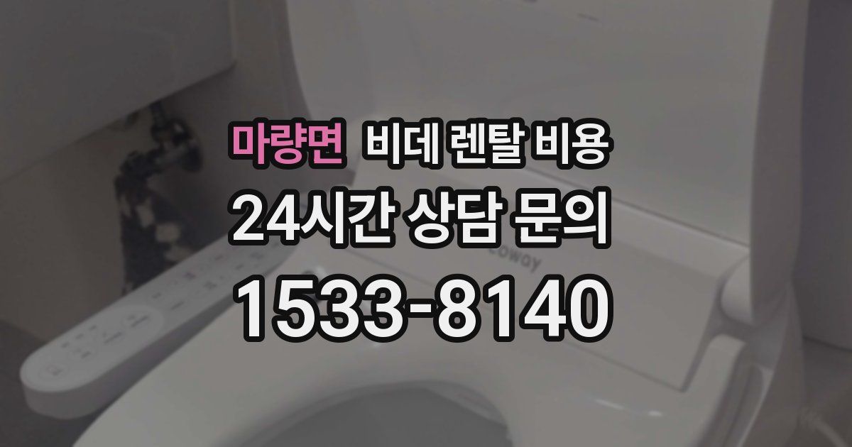 마량면 비데 렌탈 비용