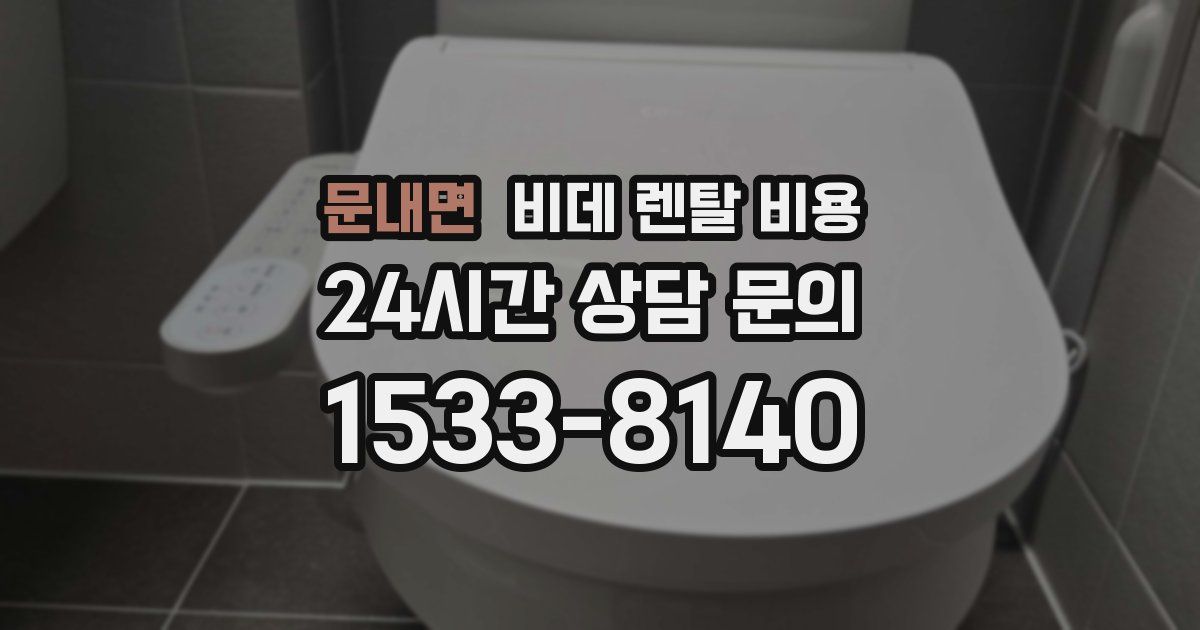 문내면 비데 렌탈 비용