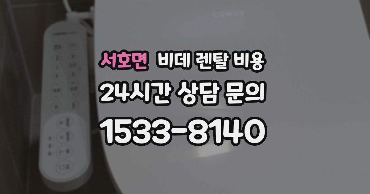 서호면 비데 렌탈 비용