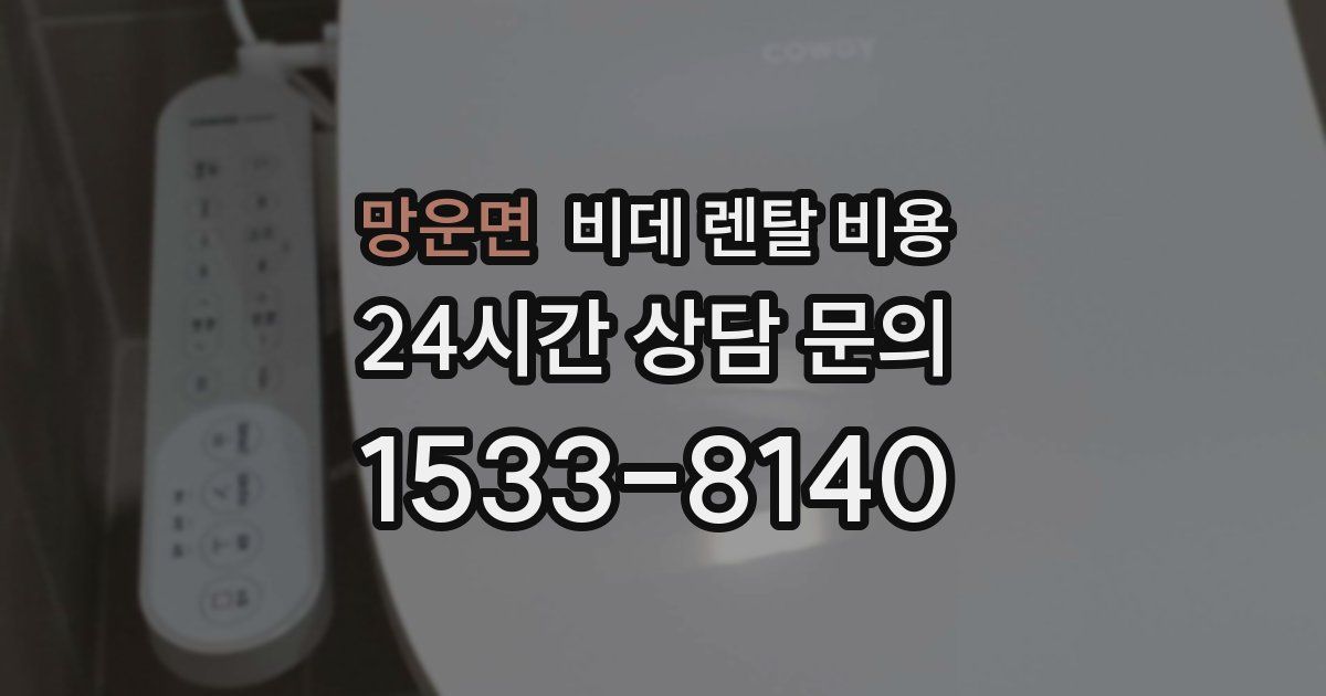 망운면 비데 렌탈 비용