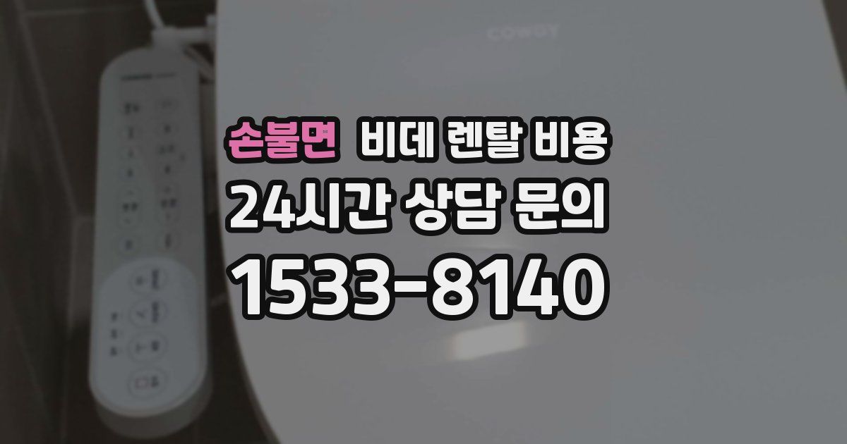 손불면 비데 렌탈 비용