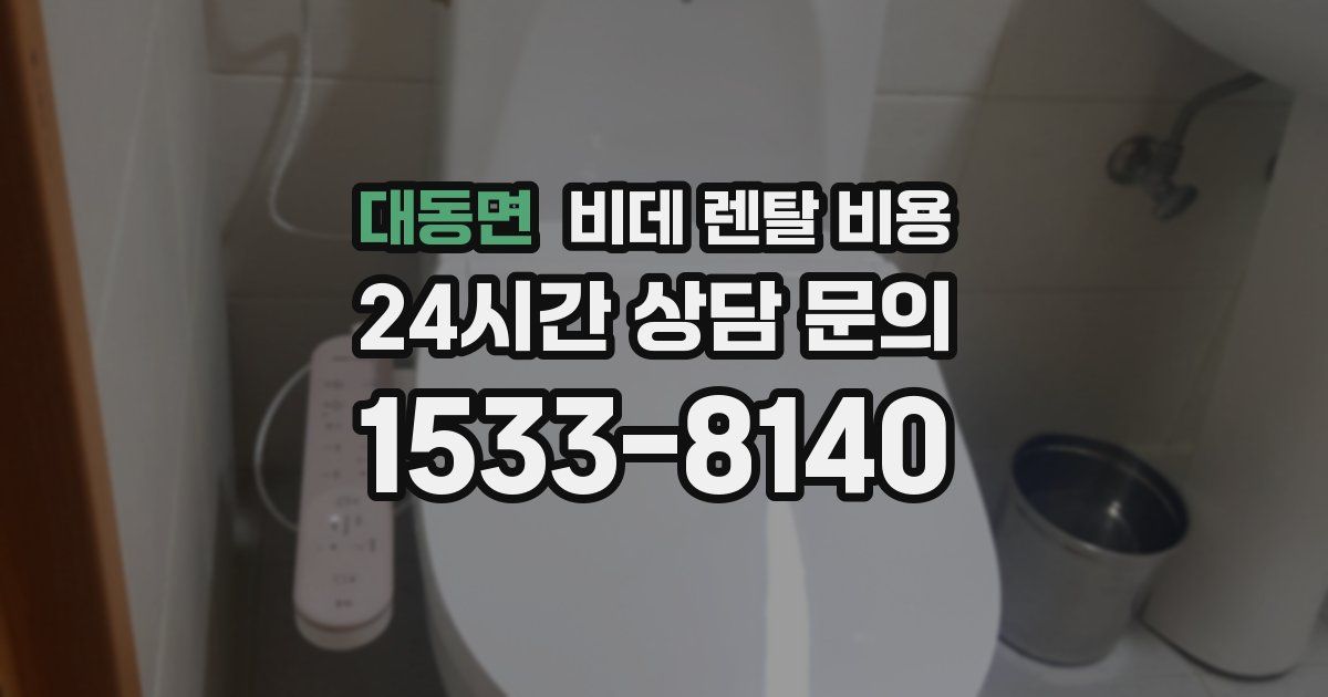 대동면 비데 렌탈 비용