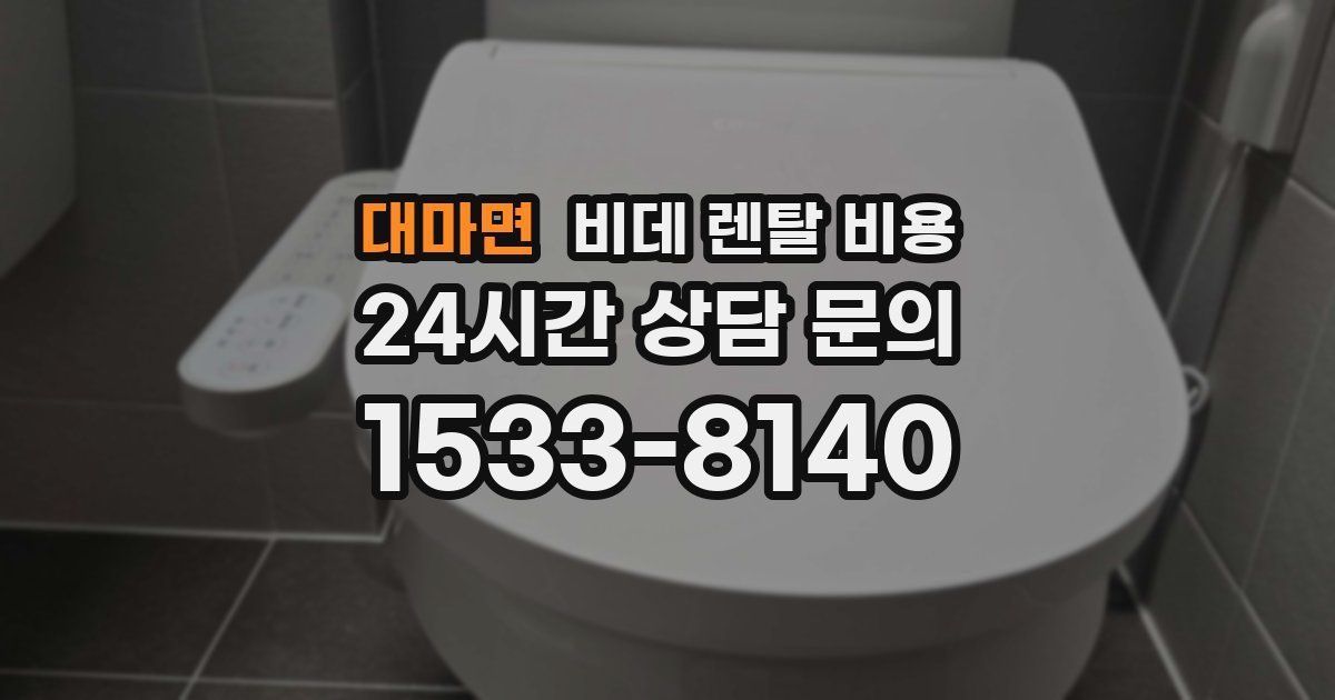 대마면 비데 렌탈 비용