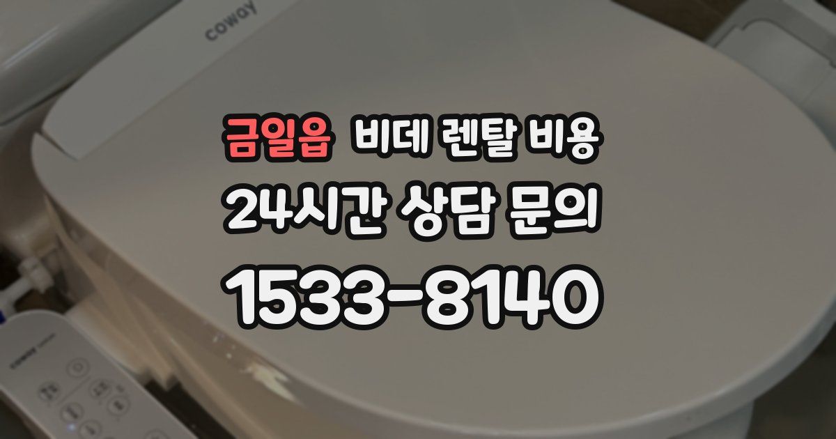 금일읍 비데 렌탈 비용