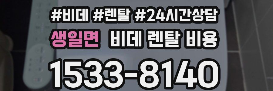 생일면 비데 렌탈 비용