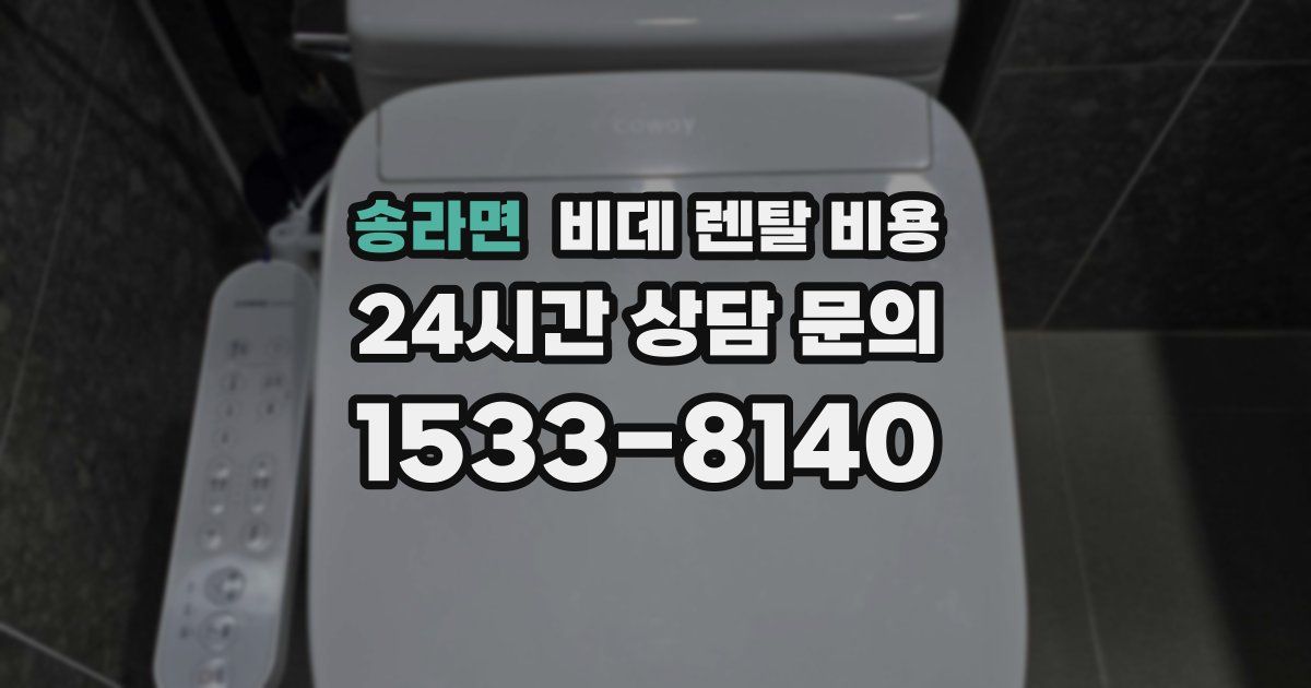 송라면 비데 렌탈 비용