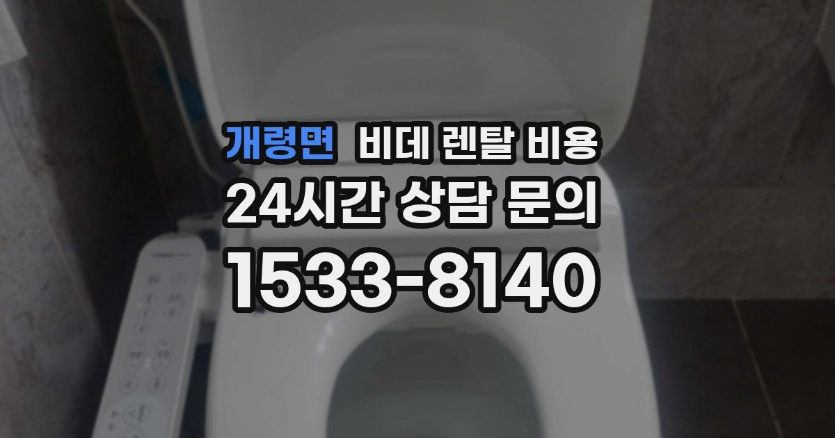 개령면 비데 렌탈 비용