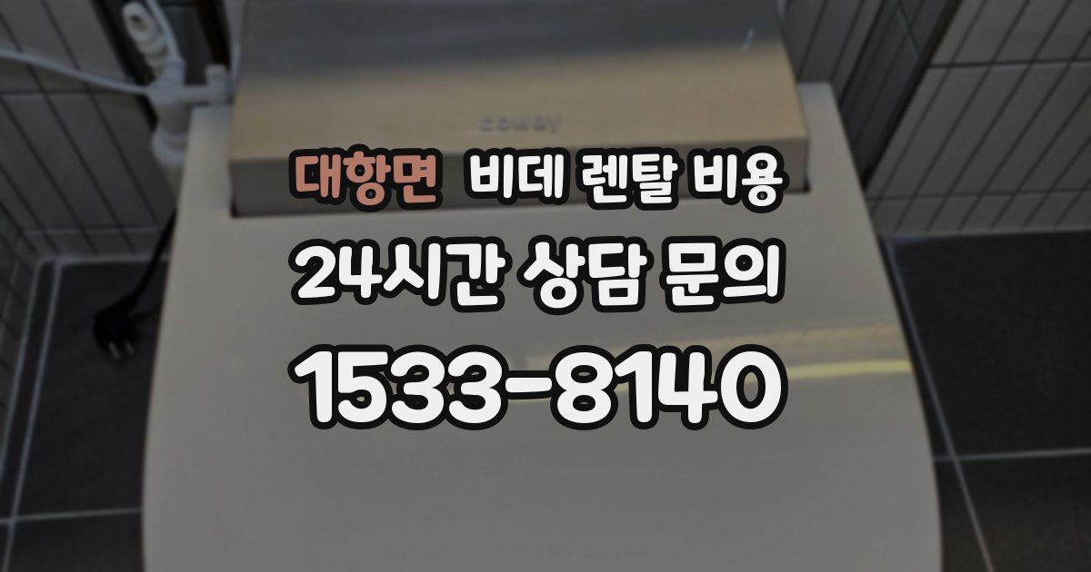 대항면 비데 렌탈 비용