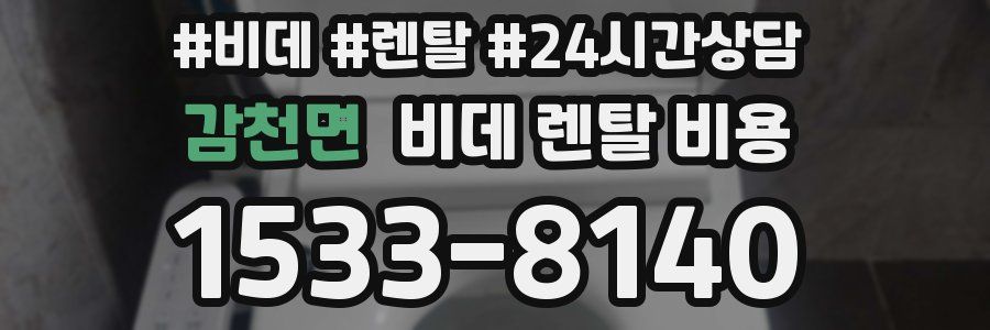 감천면 비데 렌탈 비용
