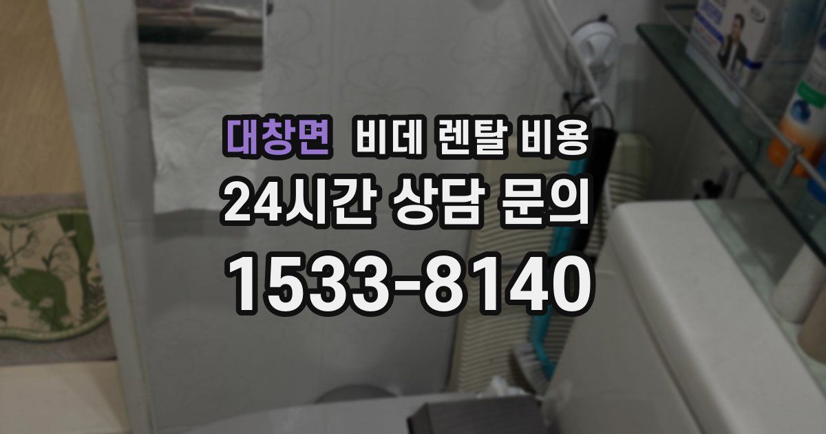 대창면 비데 렌탈 비용