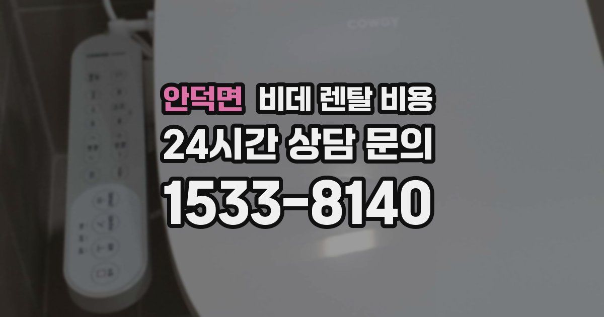안덕면 비데 렌탈 비용