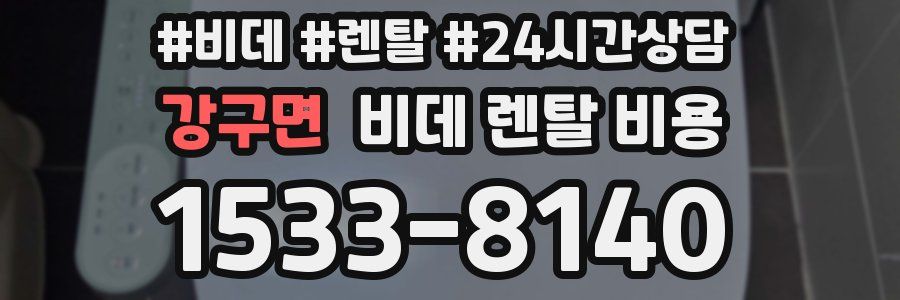 강구면 비데 렌탈 비용