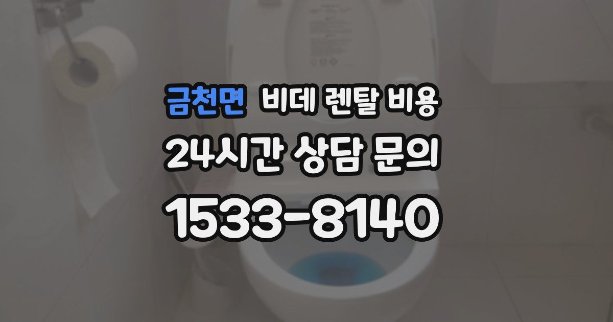 금천면 비데 렌탈 비용