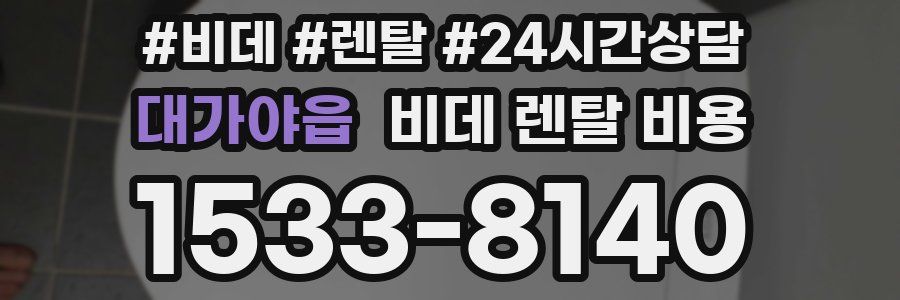 대가야읍 비데 렌탈 비용