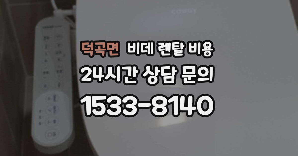 덕곡면 비데 렌탈 비용